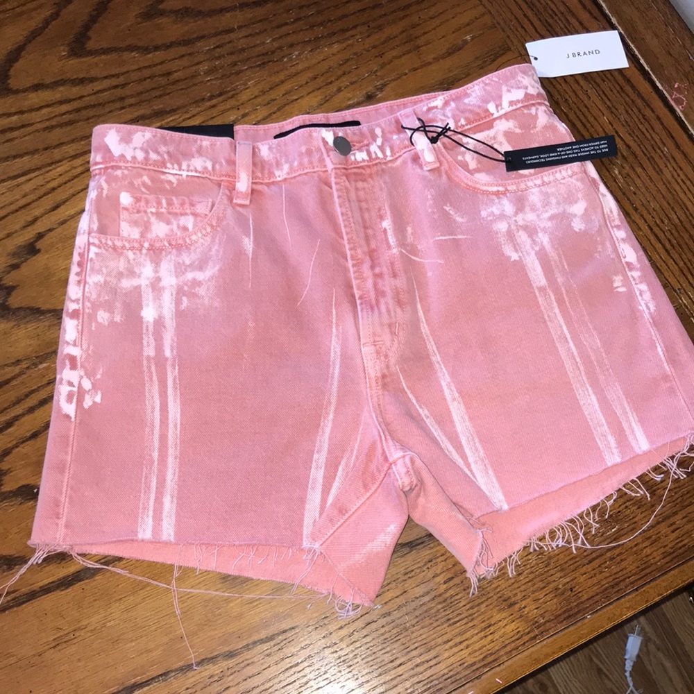 NWT J Brand Jules high rise short 28 pink painted